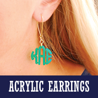 Acrylic Monogram Earrings